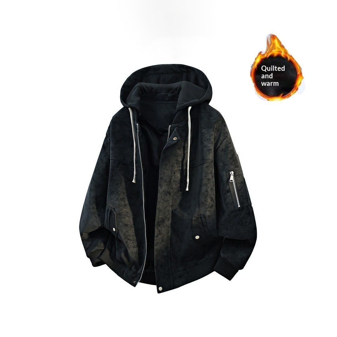 Mens Stylish Versatile And Relaxed-fit Hooded Jacket