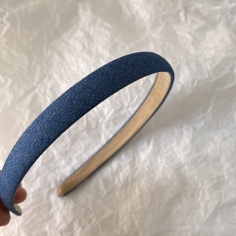 Denim Headband - Handcrafted Solid Colour Hair Accessory