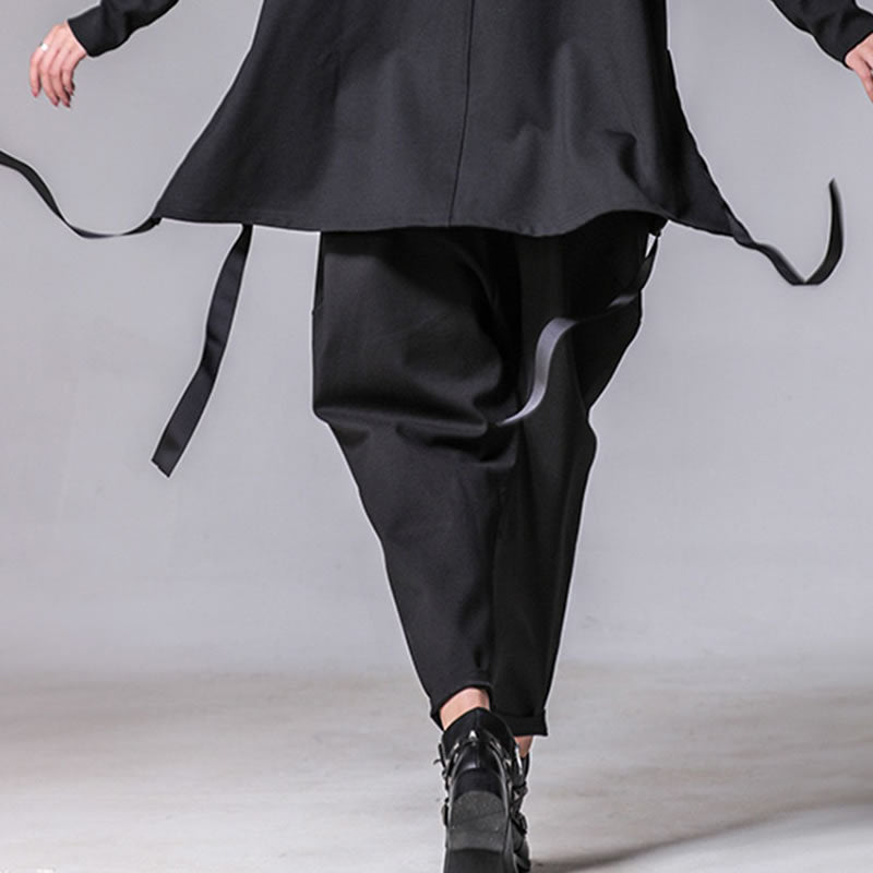 Pleated Tapered Trousers - Lightweight Nylon