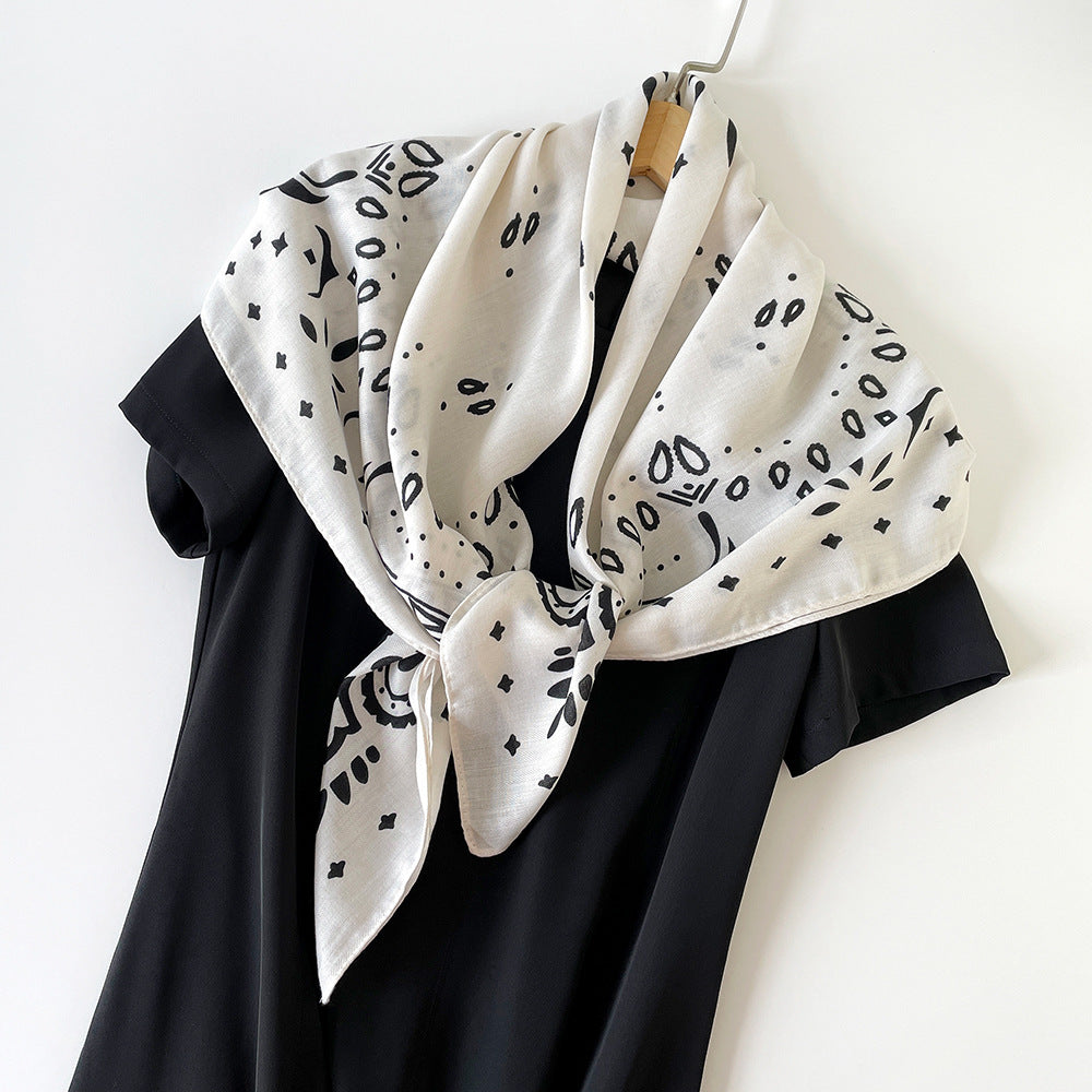 Paisley Silk Square Scarf | 90x90cm Luxury Herringbone