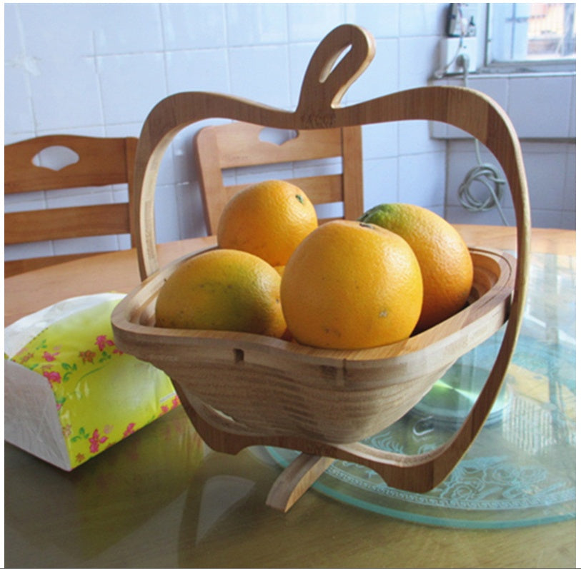Collapsible Bamboo Fruit Basket – Sustainable Kitchen Essential