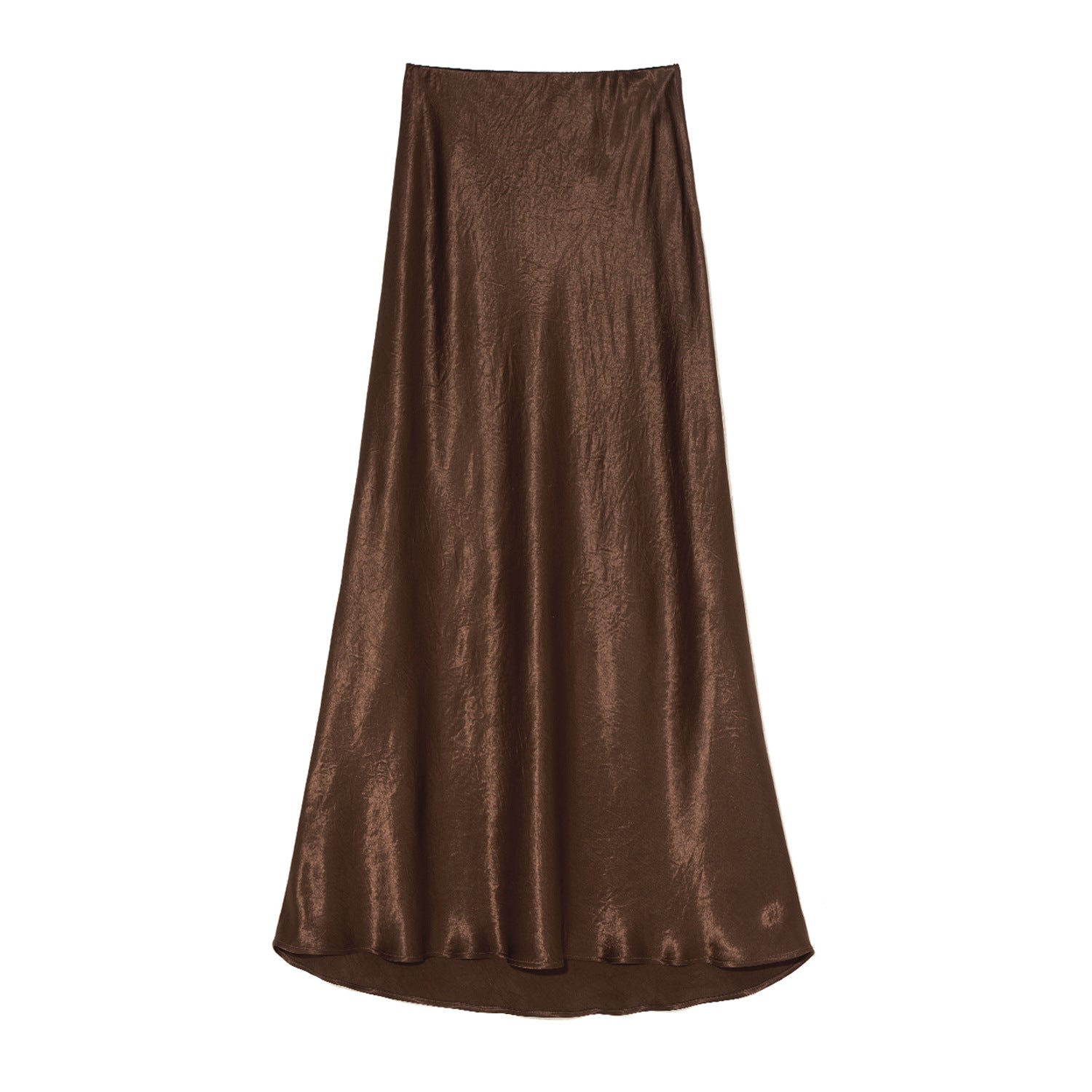 Satin Midi Skirt | High-Waist Elastic Waistband | Modest Elegance