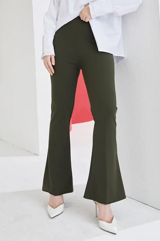 Spanish Cuffed Fabric Trousers