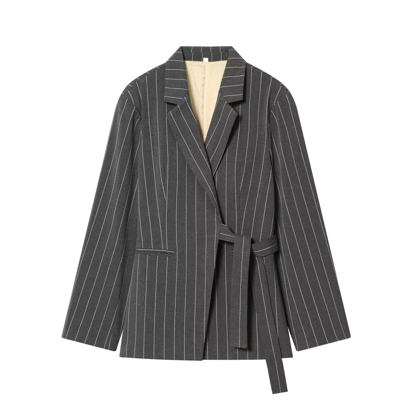 Women’s Stylish Wrap-style Belted Casual Suit