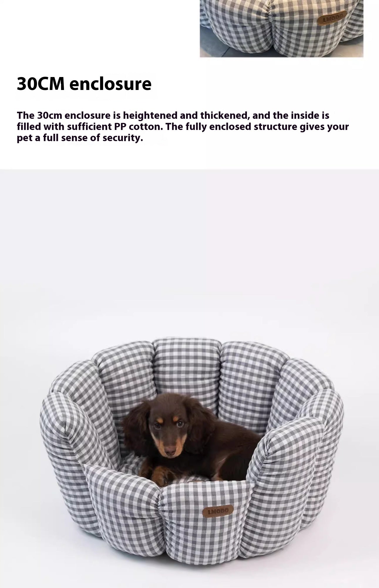 Classic Plaid Pet Bed - All Season Comfort
