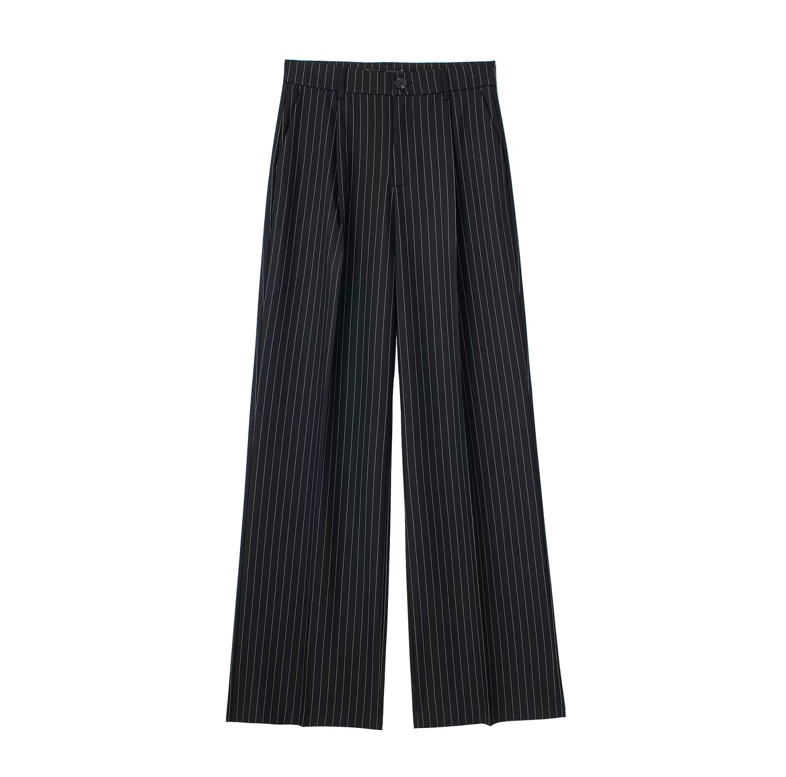 High-Waisted Pleated Wide Leg Trousers | Workwear