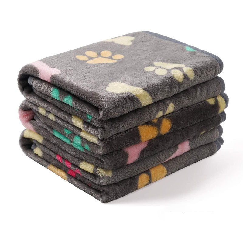 Paw Print Pet Blanket - Soft & Warm