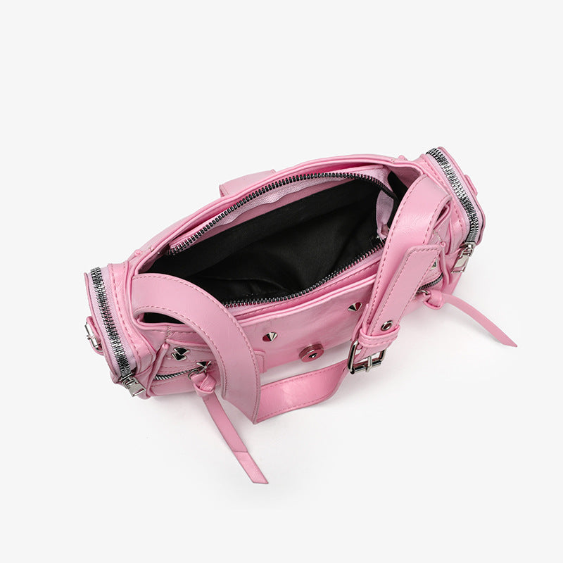 Street Style Crossbody Bag | Edgy Biker Shoulder Bag