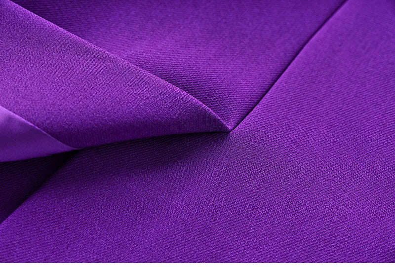 Purple Tailored Jacket & Flared Trousers, Women's Business Suit