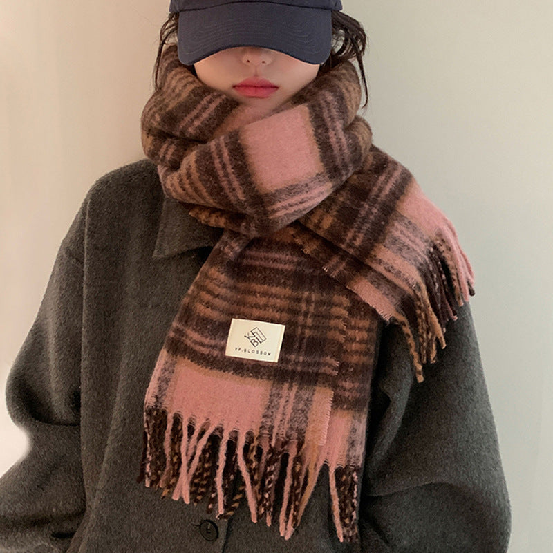 Women's Plaid Winter Scarf