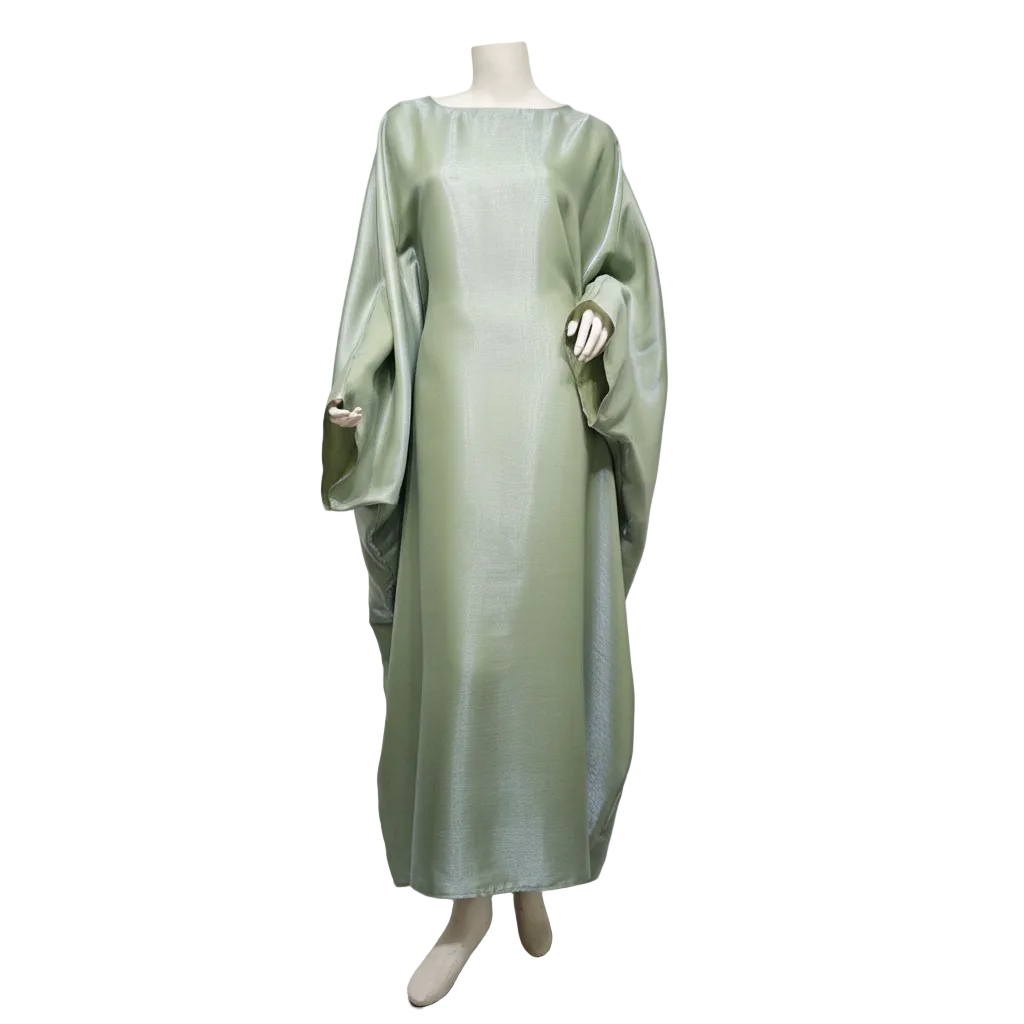 Silk Shimmer Abaya Cape - Middle Eastern Cinched Modest Fashion