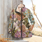 Women's Digital Printed Floral Jacket-Vintage Inspired Winter Jacket