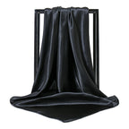 Ladies' Solid Colour Silk Satin Square Scarf, 90/90cm Headscarf, Flight Attendants' Neckerchiefs