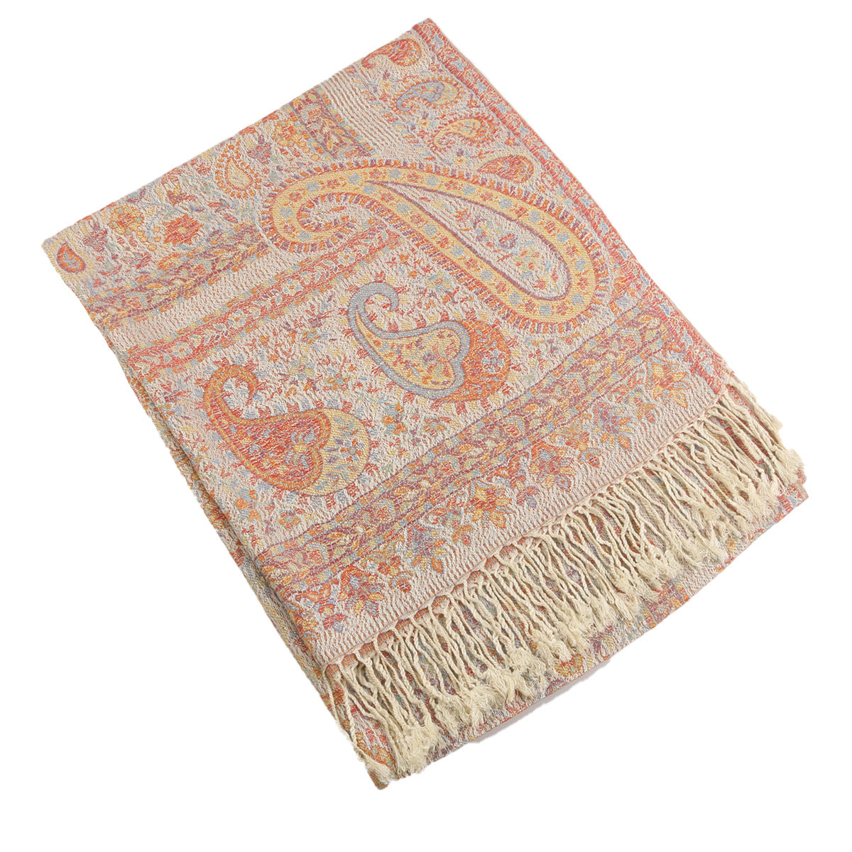 Cashew Flower Tasseled Long Winter Scarf