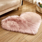 Plush Heart Shaped Non-Slip Fluffy Rug, Living Room Decor