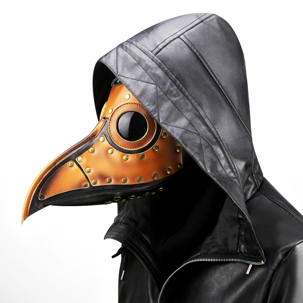 Plague Doctor Bird Beak Mask | Premium PU Leather Costume Accessory