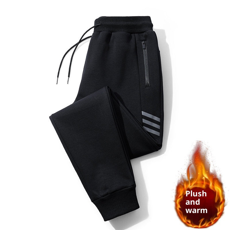Men's Versatile Straight-leg Casual Cropped Pants Loose With Cuffed Hem