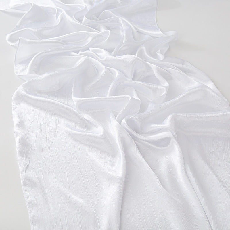 Crinkled Satin Scarf | Luxe Headscarf & Shawl