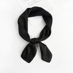 Women's Silk Satin Square Scarf, Decorative Silk Bandana, Solid Colour Hair Scarf