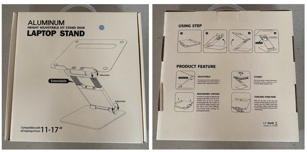 Notebook Stabd, Laptop Bracket Adjustable Laptop Base, 360 Degree Rotation