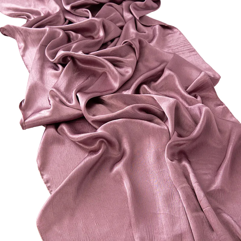 Crinkled Satin Scarf | Luxe Headscarf & Shawl