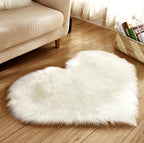 Plush Heart Shaped Non-Slip Fluffy Rug, Living Room Decor