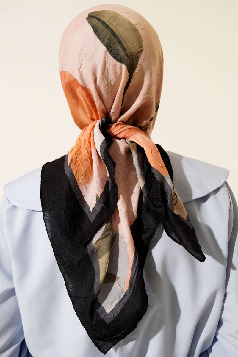 Floral Bamboo Crash Scarf – Orange | neomodest