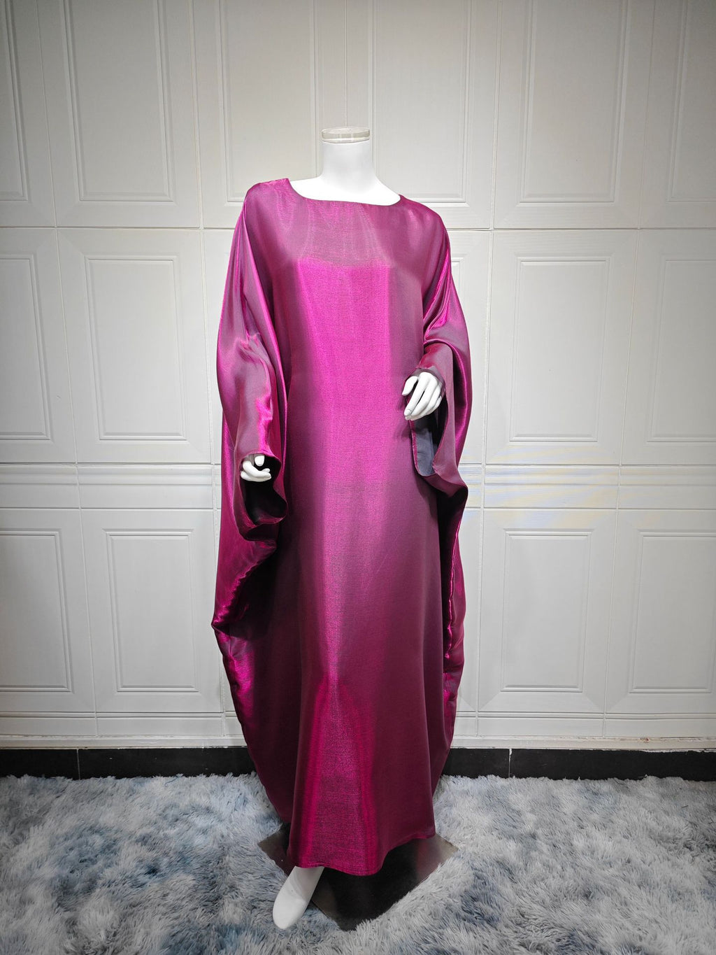 Silk Shimmer Abaya Cape - Middle Eastern Cinched Modest Fashion