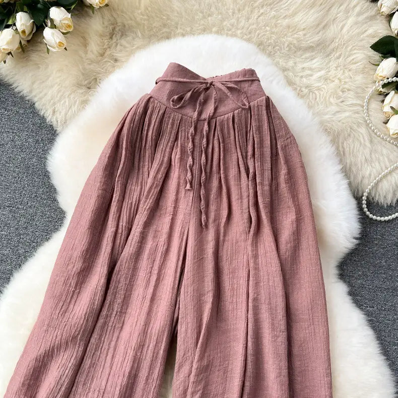 Girls’ Lightweight High Waist Chiffon Pants