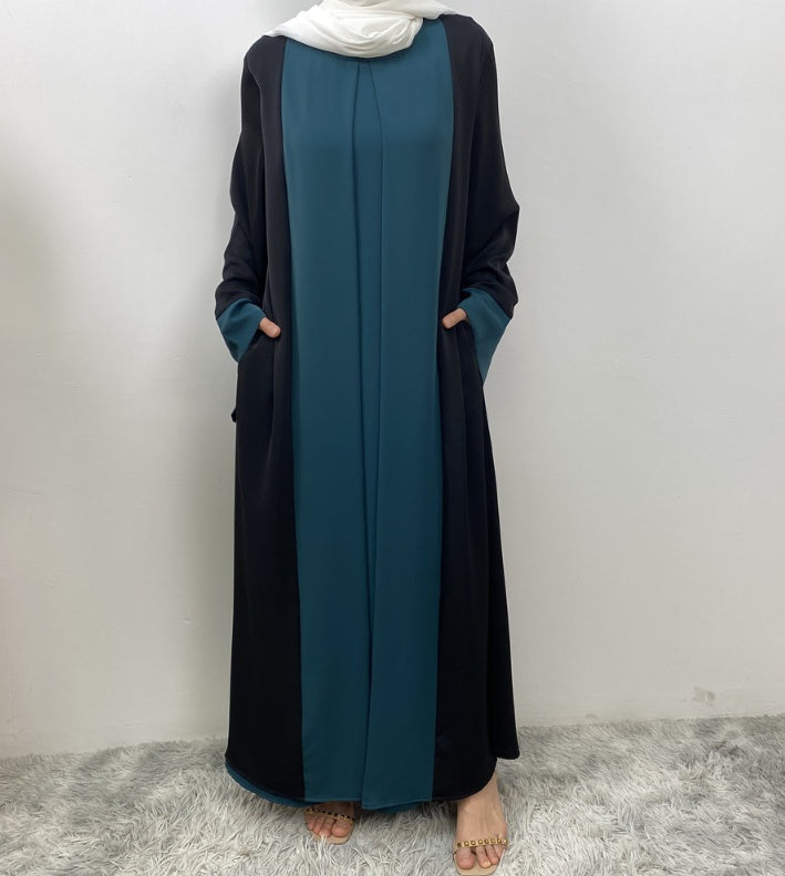 Patchwork Two-Pieces Abaya Set