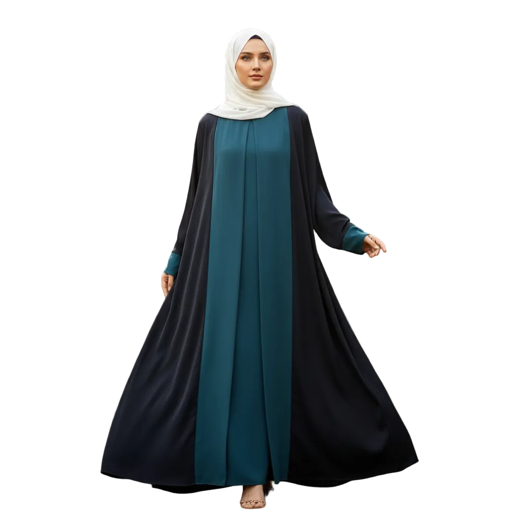 Patchwork Relaxed Fit Abaya