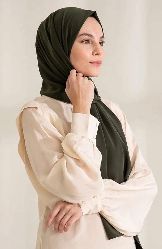 Madina Silk Khaki Shawl