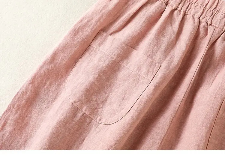 Women’s Wide Leg Cotton Linen Summer Pants