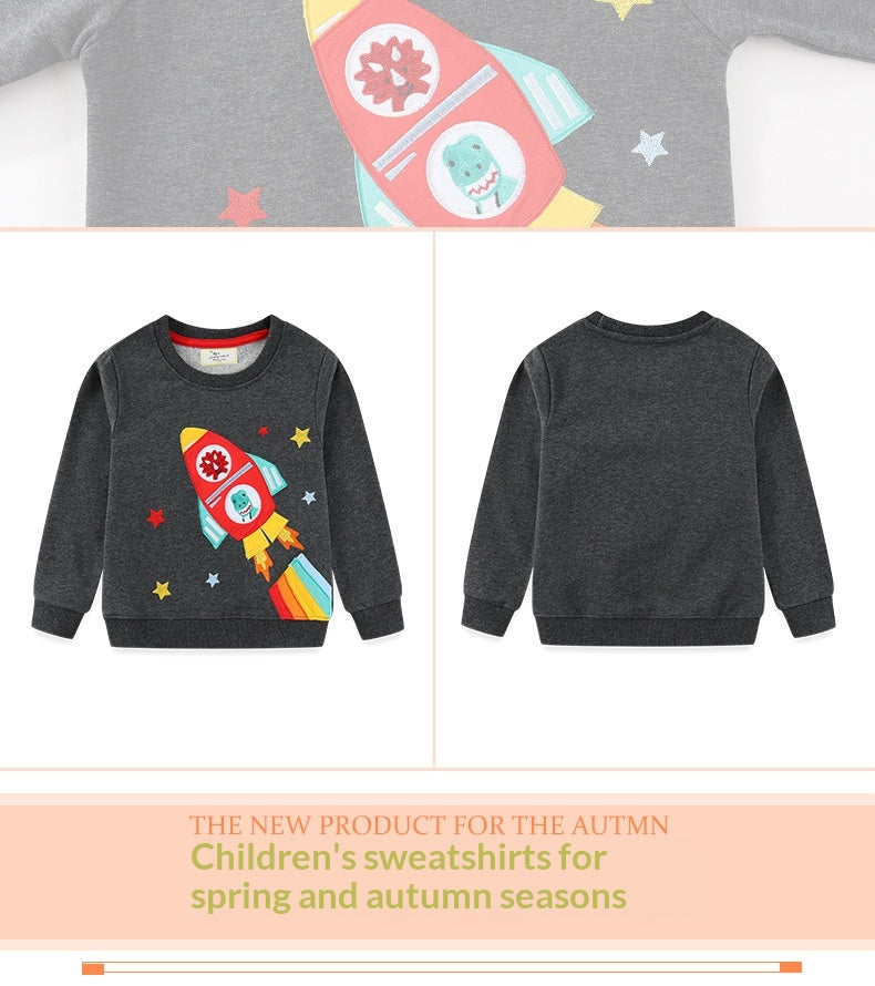 Kids' Long Sleeve Cotton Sweatshirt | Spring Autumn Layering