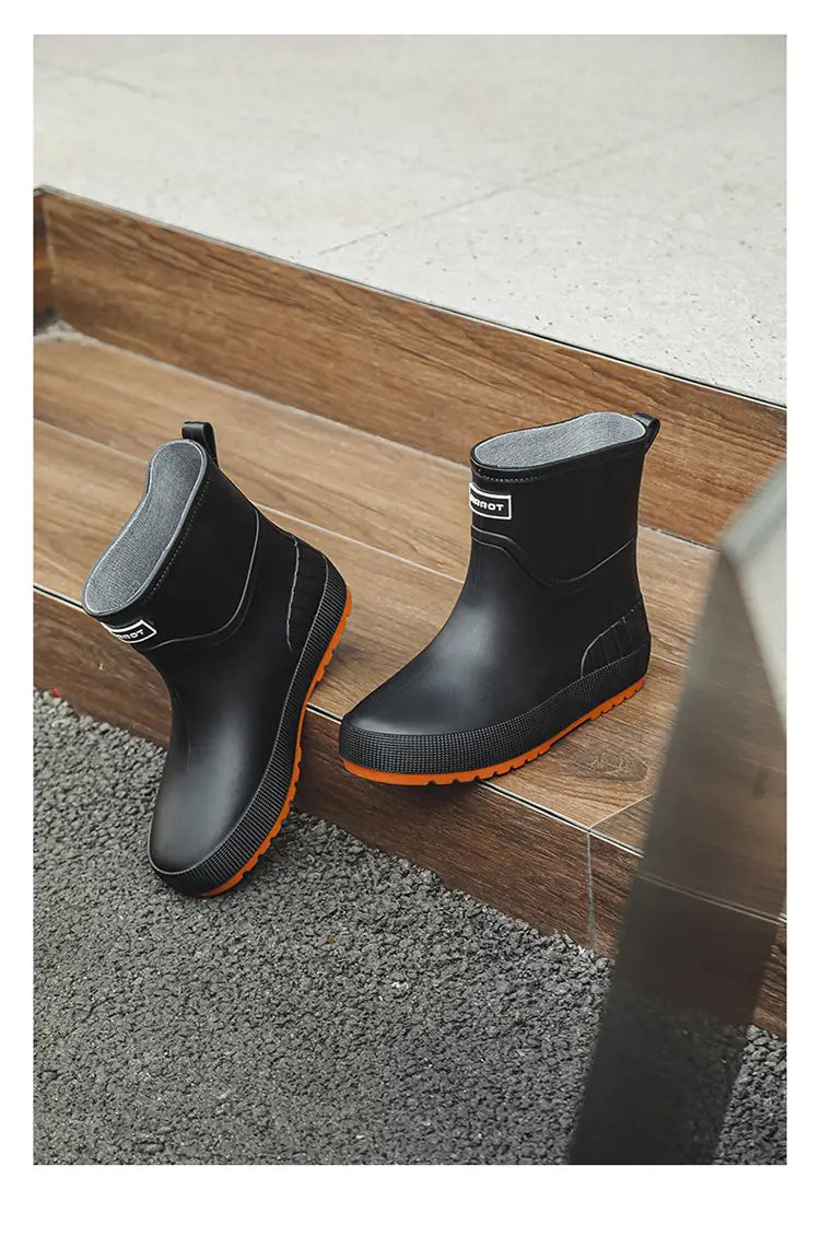 Mid-calf Women’s Stylish Water Shoes Outdoor Non-slip Adult Rain Boots