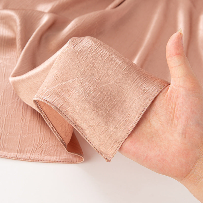 Crinkled Satin Scarf | Luxe Headscarf & Shawl