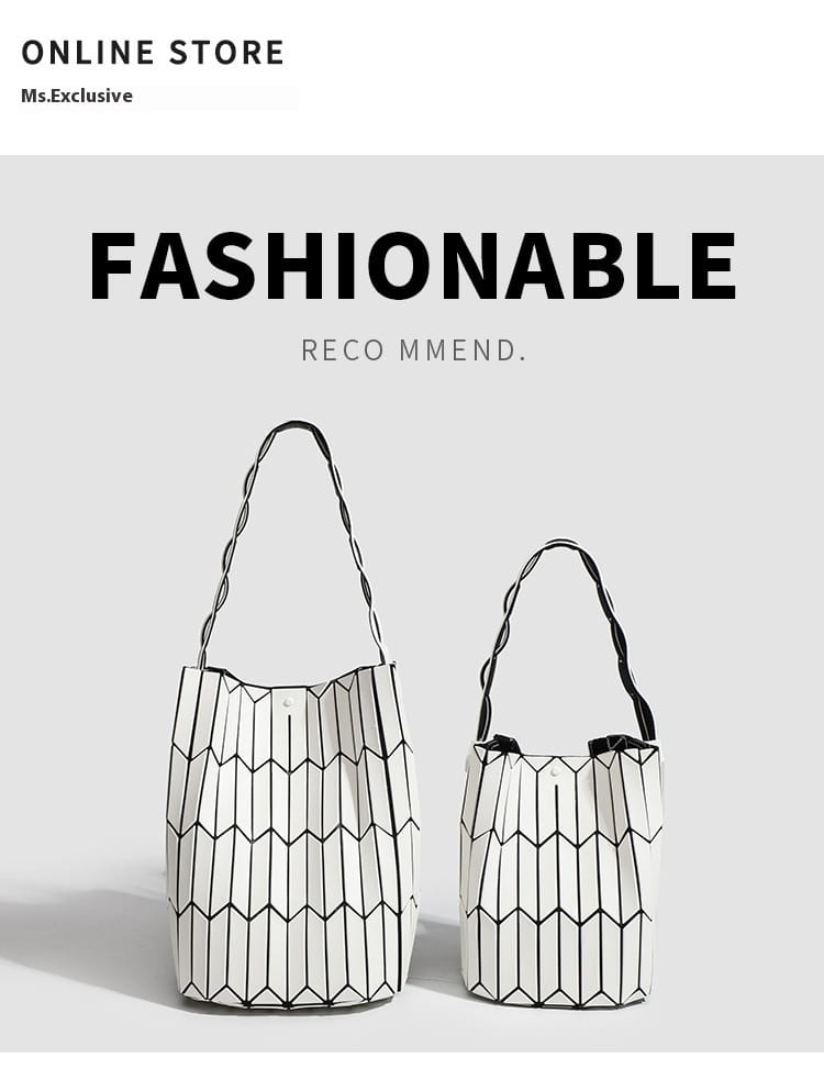 Geometric Rhombus Colour Matching Shoulder Bag
