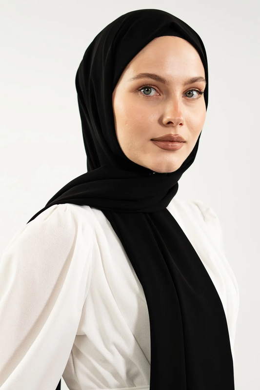 Madina Silk Black Shawl