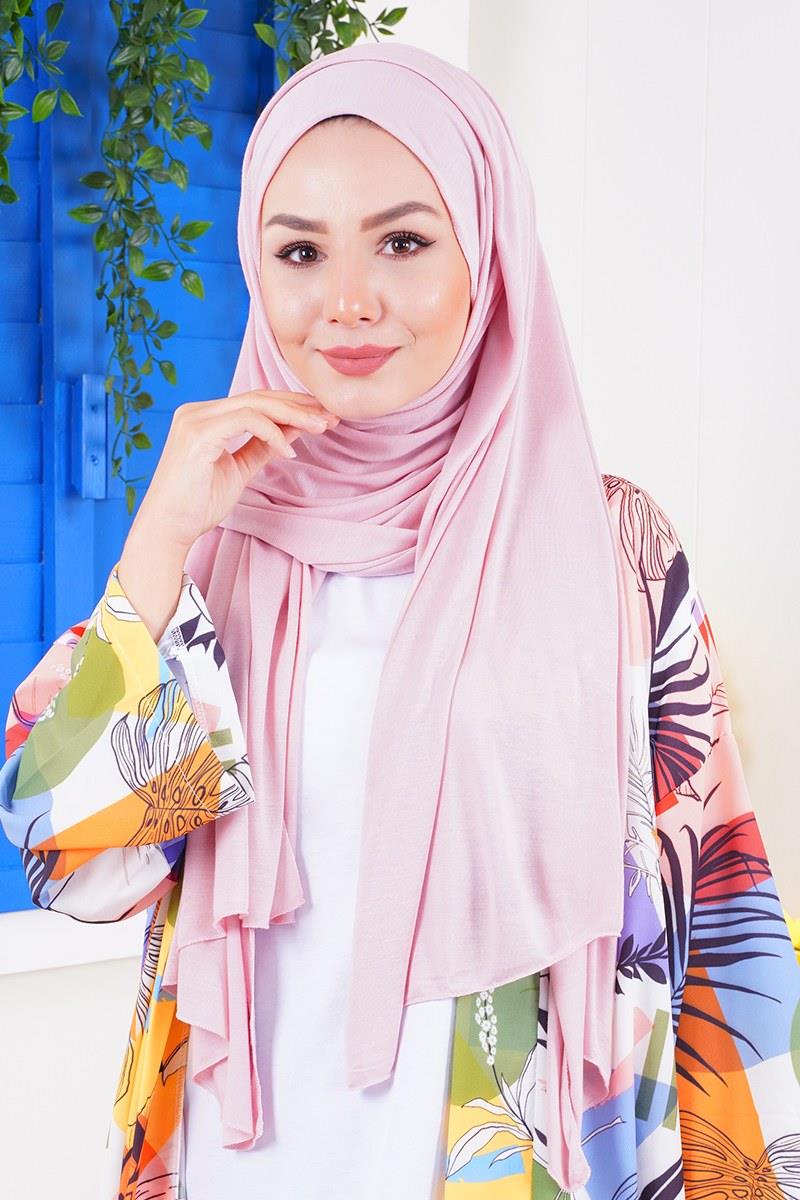 Combed Cotton Shawl – Powder
