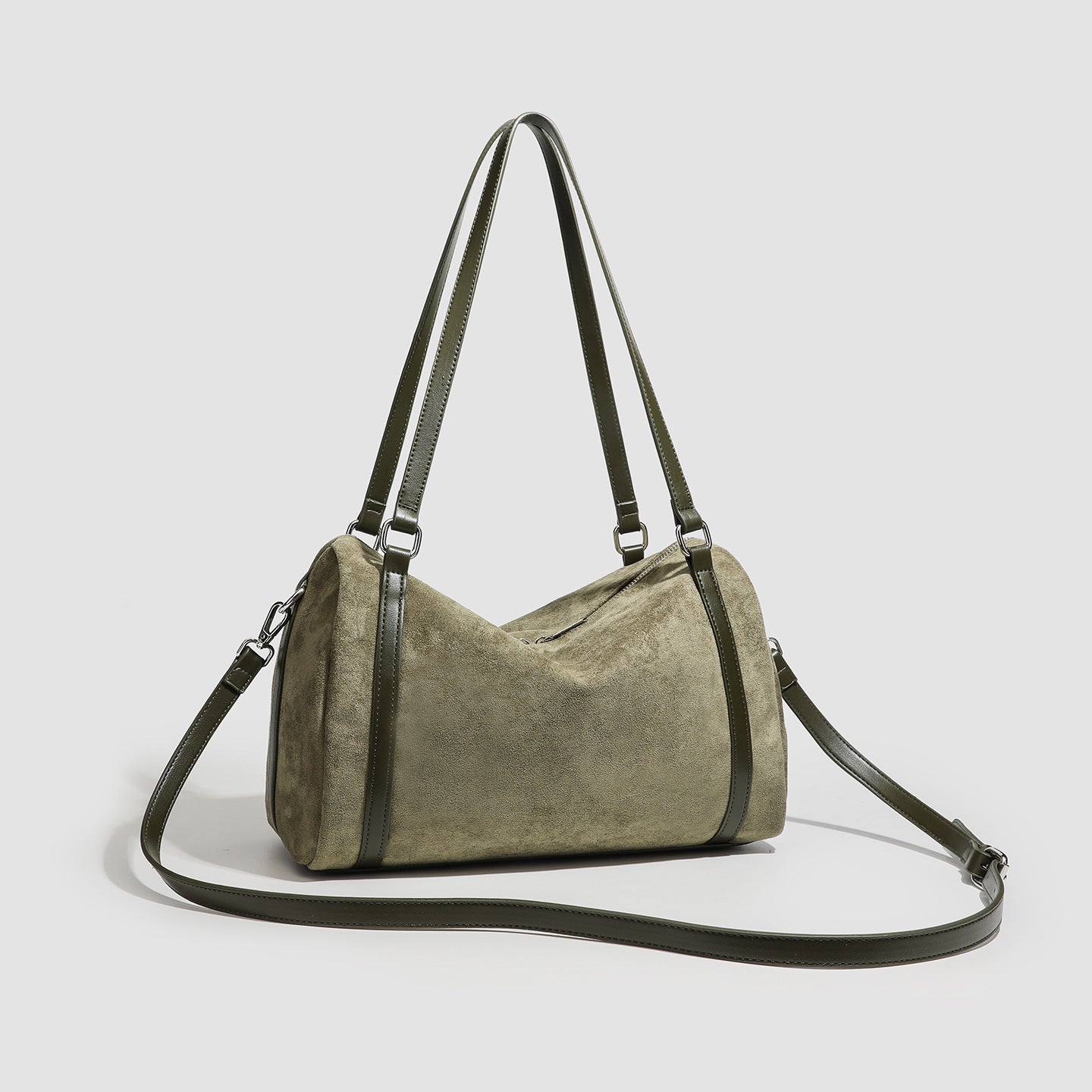 Retro Suede Tote Bag | Large Capacity Crossbody Shoulder Bag