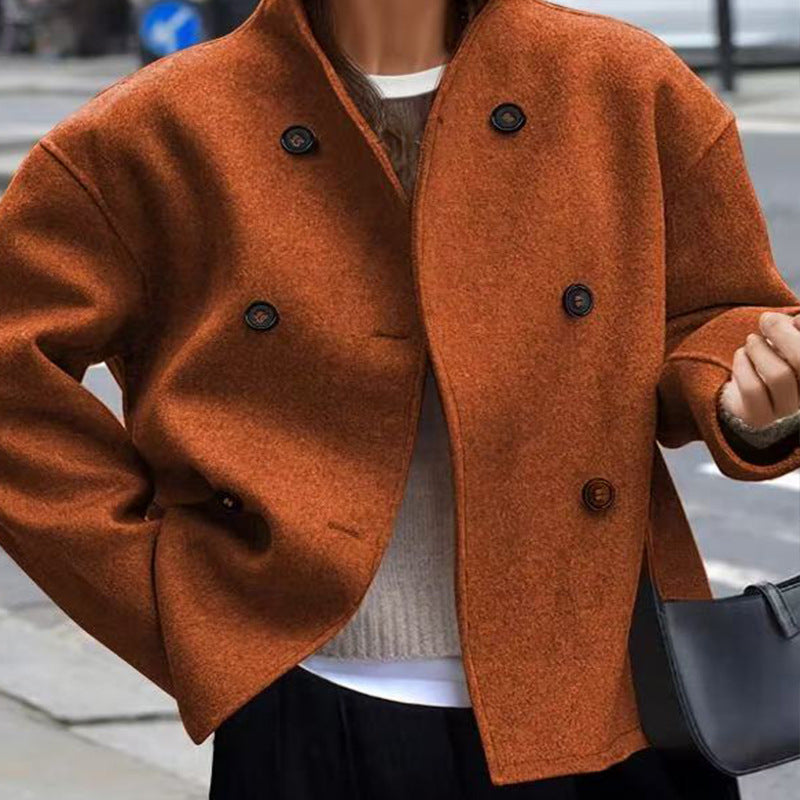 Luxury Solid Colour Winter Coat for Women