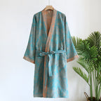Retro Jacquard Bathrobe, Japanese Kimono Robe