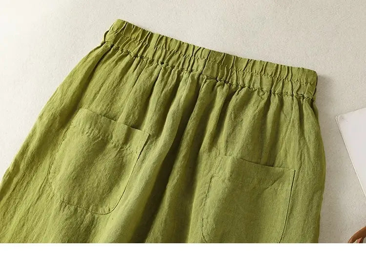 Women’s Wide Leg Cotton Linen Summer Pants
