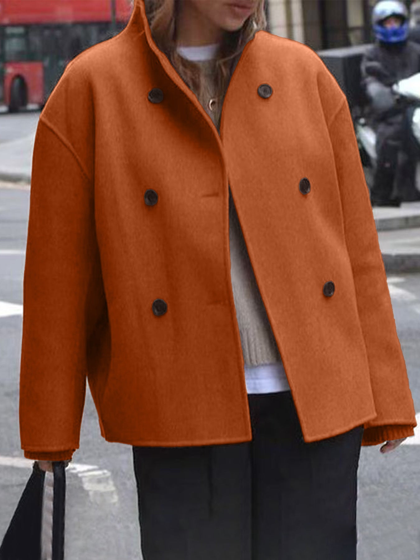 Luxury Solid Colour Winter Coat for Women