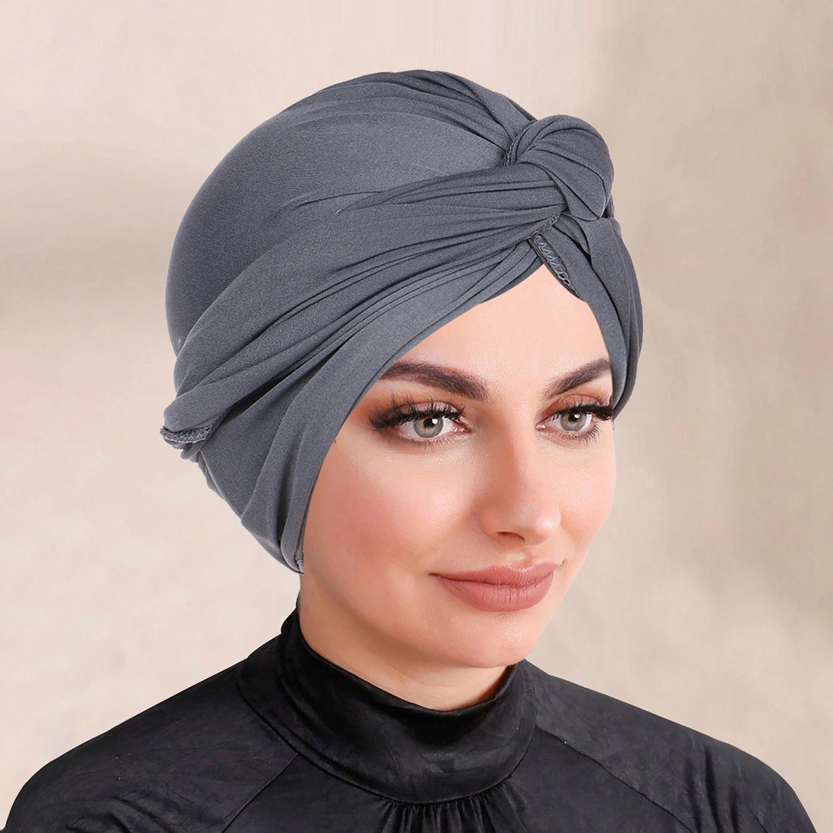 Solid Colour Bonnet Hijab, Headscarf For Muslim Women