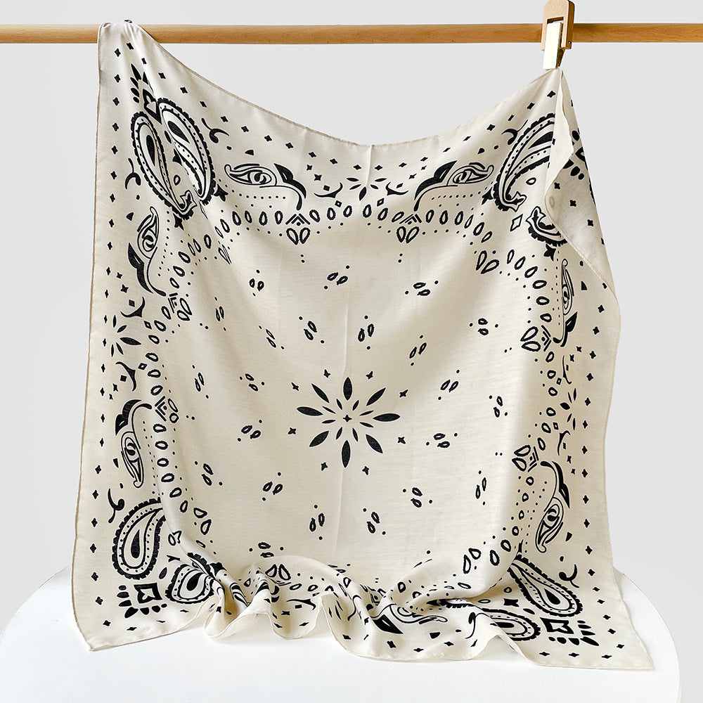 Paisley Silk Square Scarf | 90x90cm Luxury Herringbone