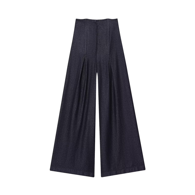 Ultra High-Waist Wide Leg Jeans | Stone-Washed Modest Denim | neomodest