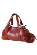 Burgundy Magnetic Zip Shoulder Bag