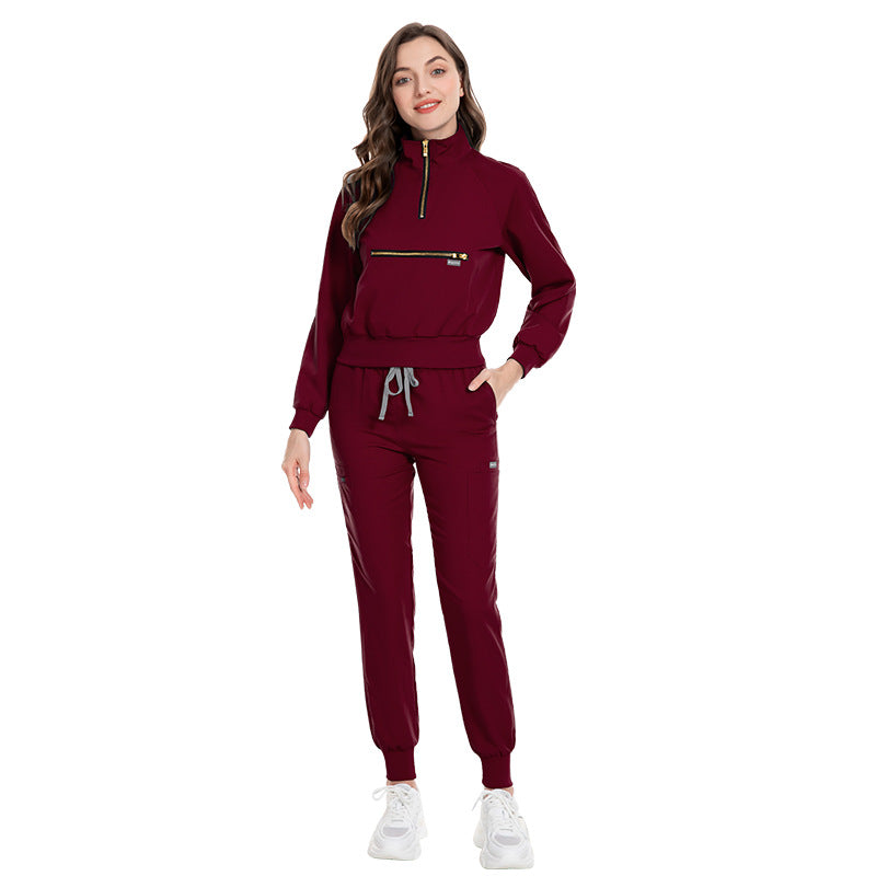 Women's Premium Jogging Suit - Stretch Nurse Style Tracksuit Set