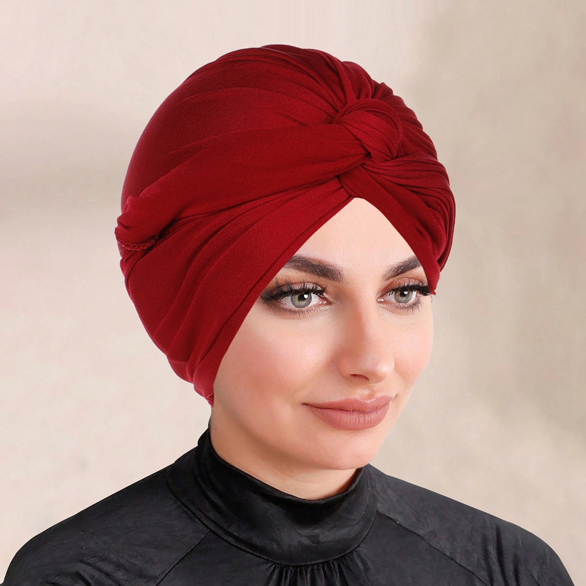 Solid Colour Bonnet Hijab, Headscarf For Muslim Women